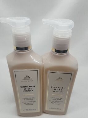 NEW White Barn / Bath & Body Works Cinnamon Spiced Vanilla Cleansing Gel x2